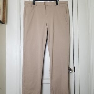 Lane Bryant Madison Straight Leg Pants in Beige